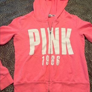 VS Pink neon pink hoodie